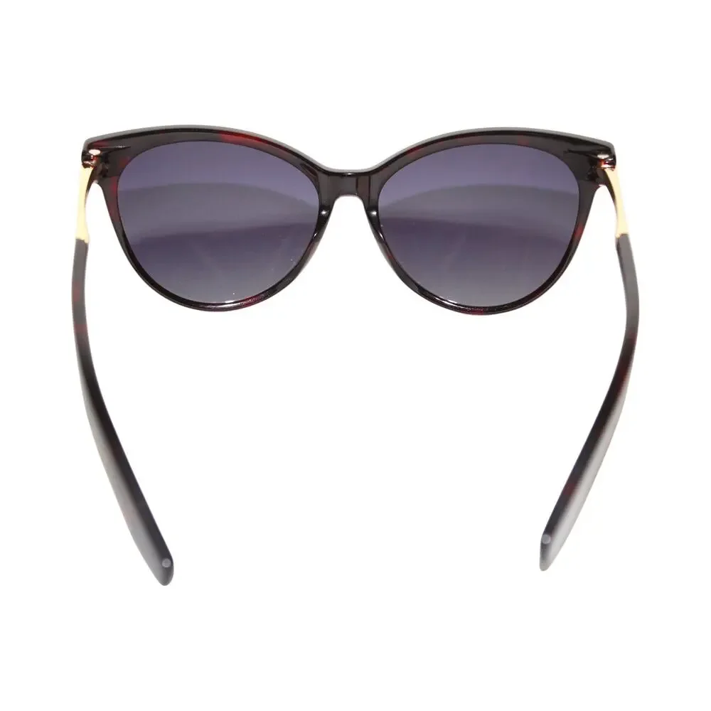 Osse Brown Gold Hardware Cateye Sunglasses